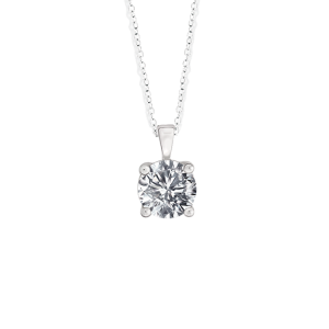 Diamond Solitaire Pendant Chain