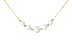 Five Pearl Six Beads necklace