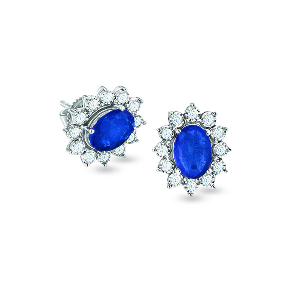 Classic Diana Blue Sapphire Earring - Farah Jewellery