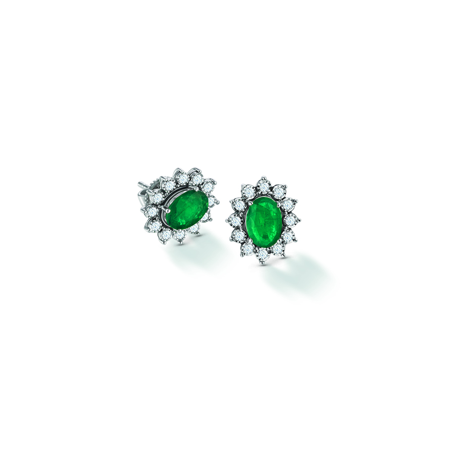 Classic Diana Emerald Earring - Farah Jewellery