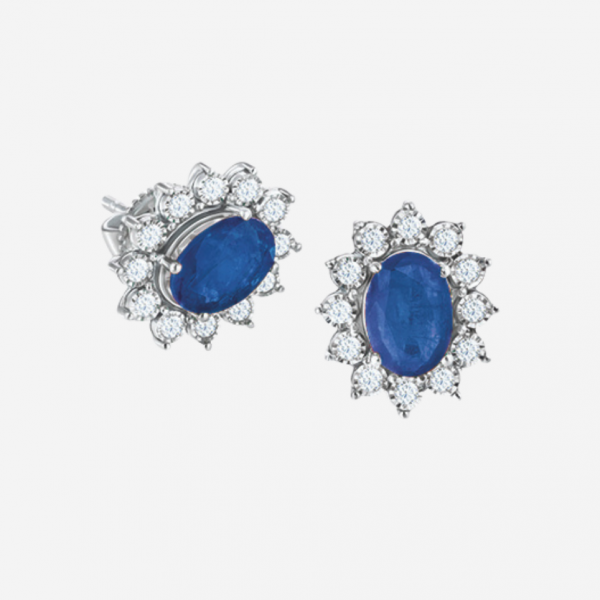 Classic Diana Blue Sapphire Earring