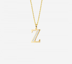 Z' Alphabet Pendant chain with Diamonds
