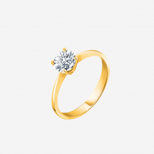 Diamond Solitaire Ring YG