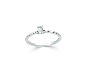 Emerald Cut Diamond Solitaire Ring