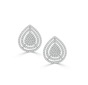 Pear shape Diamond earring