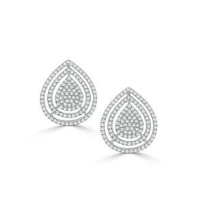 Pear shape Diamond earring