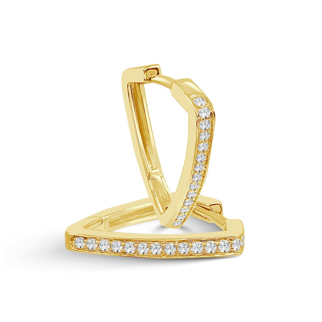 V Shape Huggie Diamond Earring