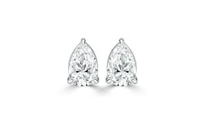 Pear Cut Diamond Solitaire Earring
