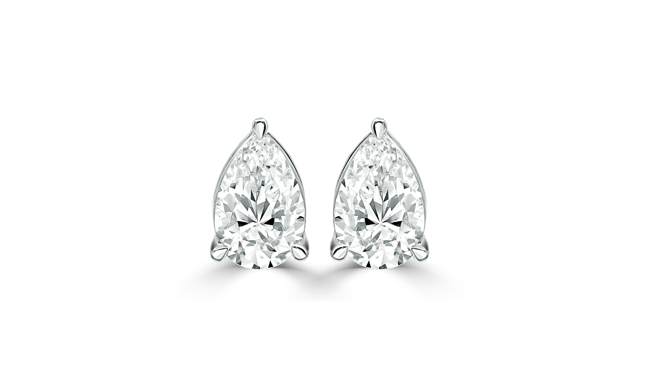 Pear Cut Diamond Solitaire Earring