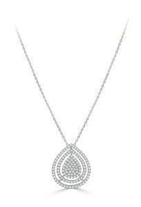 Pear Shape Diamond Pendant Chain