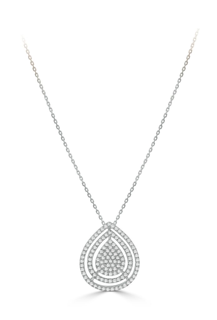 Pear Shape Diamond Pendant Chain