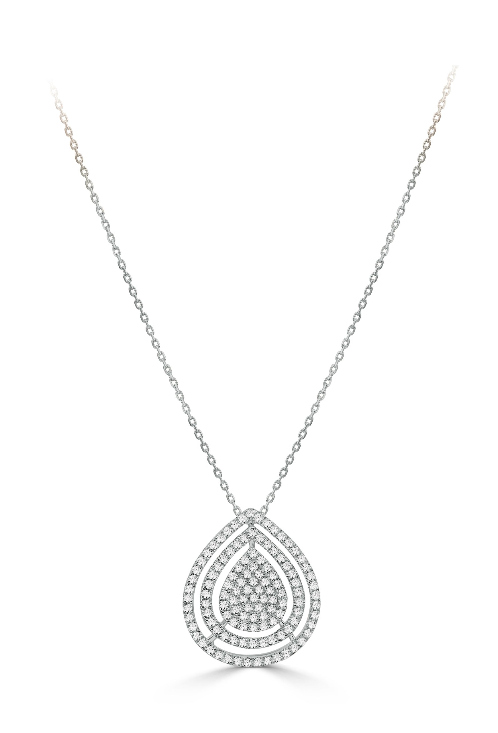 Pear Shape Diamond Pendant Chain