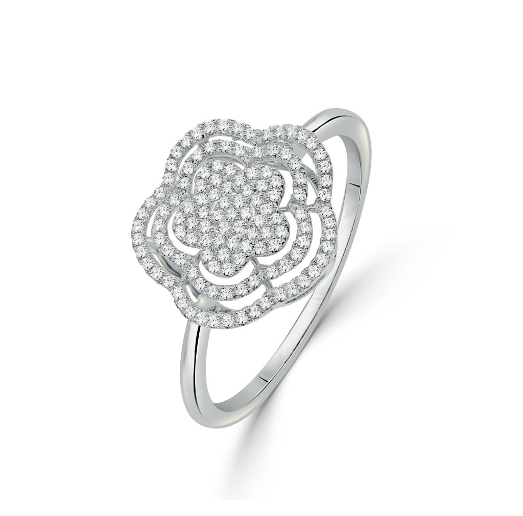 Flower Shape Diamond Ring